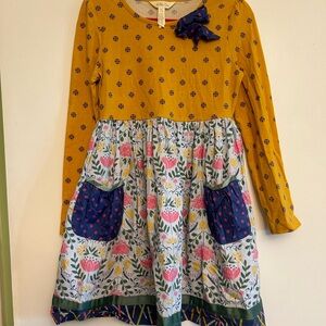 Matilda Jane Yellow and Blue Floral Kids Dress